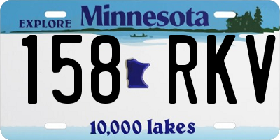 MN license plate 158RKV