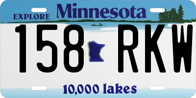 MN license plate 158RKW