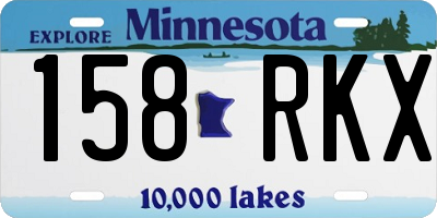 MN license plate 158RKX