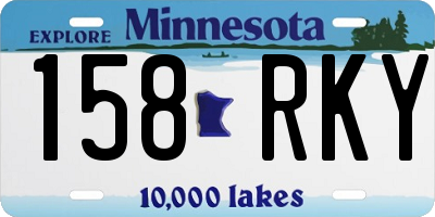 MN license plate 158RKY