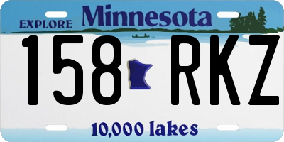 MN license plate 158RKZ