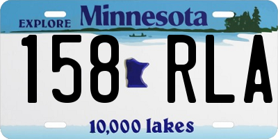 MN license plate 158RLA