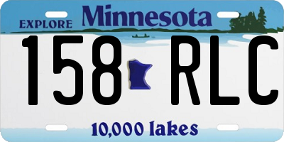 MN license plate 158RLC