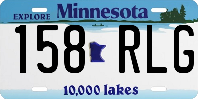 MN license plate 158RLG
