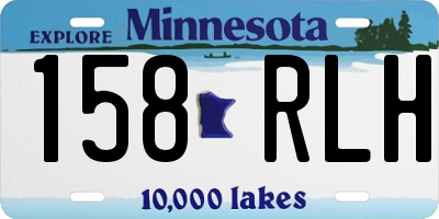 MN license plate 158RLH