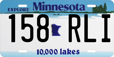 MN license plate 158RLI