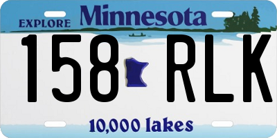 MN license plate 158RLK