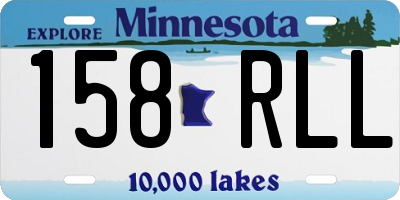 MN license plate 158RLL
