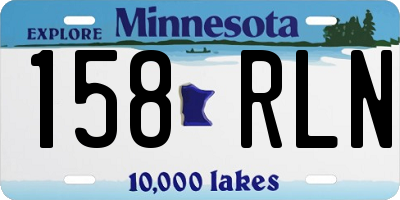 MN license plate 158RLN