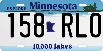 MN license plate 158RLO