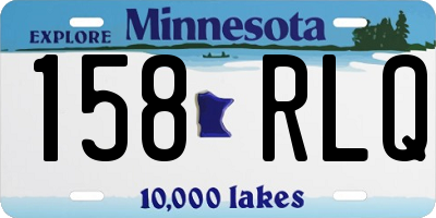 MN license plate 158RLQ