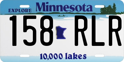 MN license plate 158RLR