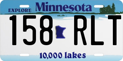 MN license plate 158RLT