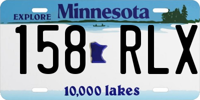 MN license plate 158RLX