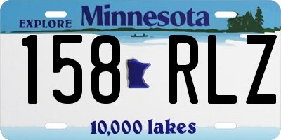 MN license plate 158RLZ
