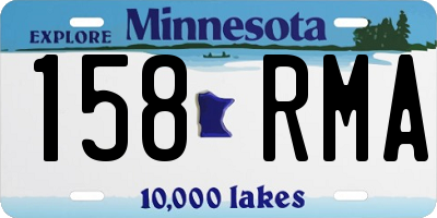 MN license plate 158RMA