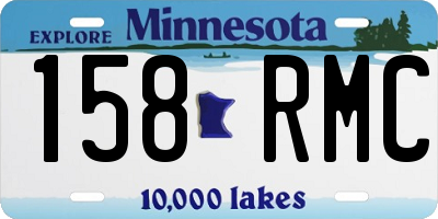 MN license plate 158RMC