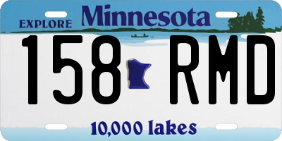 MN license plate 158RMD