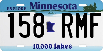 MN license plate 158RMF