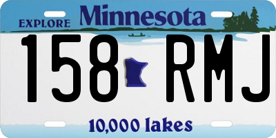 MN license plate 158RMJ