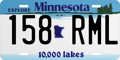 MN license plate 158RML