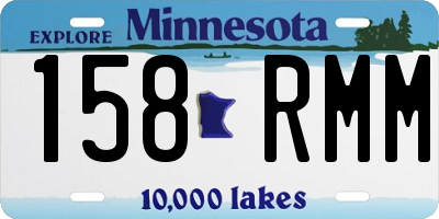 MN license plate 158RMM