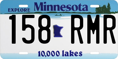 MN license plate 158RMR