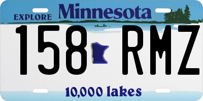 MN license plate 158RMZ