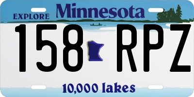 MN license plate 158RPZ