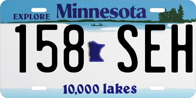 MN license plate 158SEH