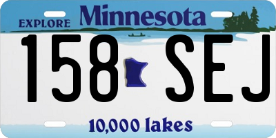 MN license plate 158SEJ