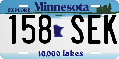 MN license plate 158SEK
