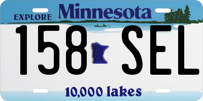 MN license plate 158SEL