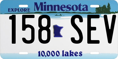 MN license plate 158SEV