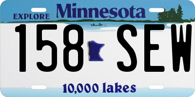 MN license plate 158SEW