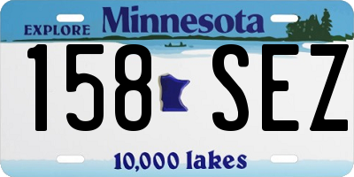 MN license plate 158SEZ