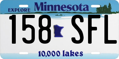 MN license plate 158SFL