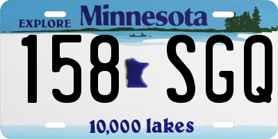 MN license plate 158SGQ