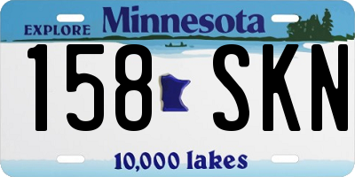 MN license plate 158SKN