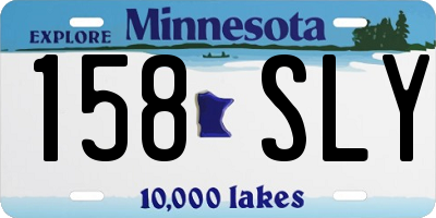 MN license plate 158SLY