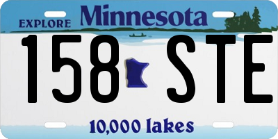 MN license plate 158STE