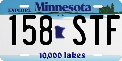 MN license plate 158STF