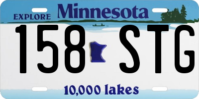 MN license plate 158STG