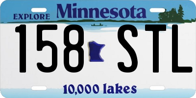 MN license plate 158STL