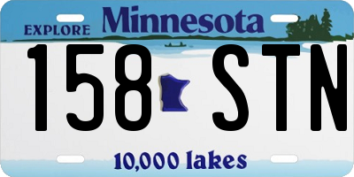 MN license plate 158STN