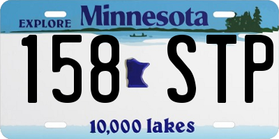 MN license plate 158STP
