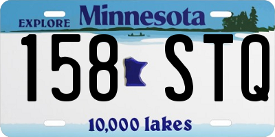 MN license plate 158STQ