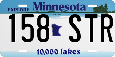 MN license plate 158STR
