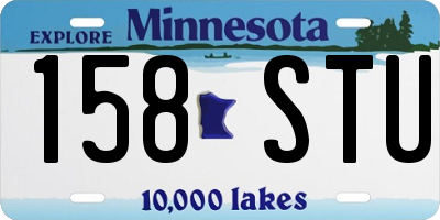 MN license plate 158STU