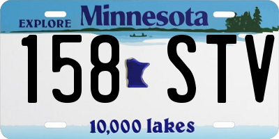 MN license plate 158STV